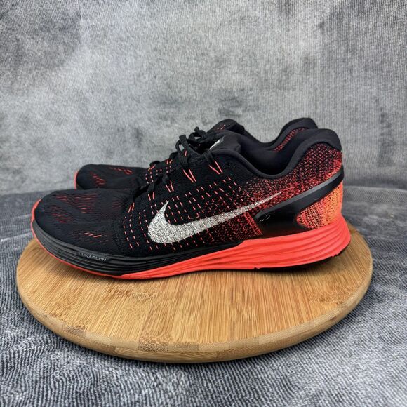 Nike Lunarglide 7 Shoes Mens Size 9.5 Flyknit Running 747355-006 Sneakers - Picture 3 of 9